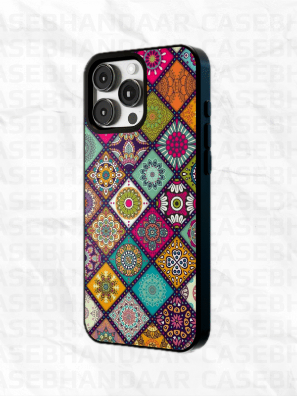 Rangoli art Collage Metal case. - Image 2