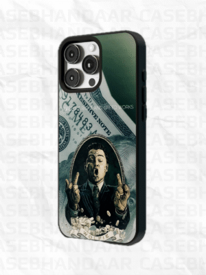Wolf of Wall Street design Glass case.