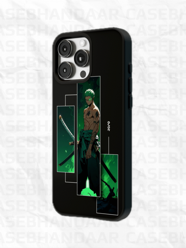 Green Warrior Anime Glass case. - Image 2