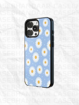Blue white blossom case iPhone 14, 15, 16 Pro, Pro Max